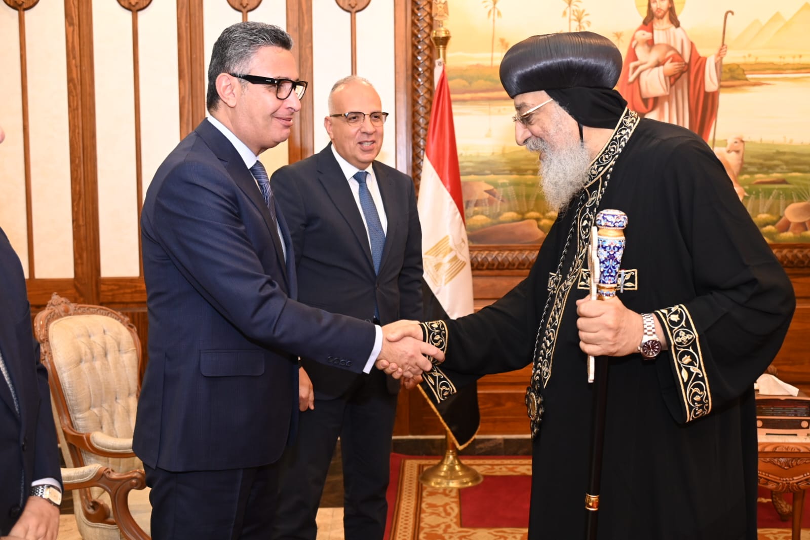 فاروق يهنئ قداسة البابا تواضروس الثاني بعيد القيامة المجيد