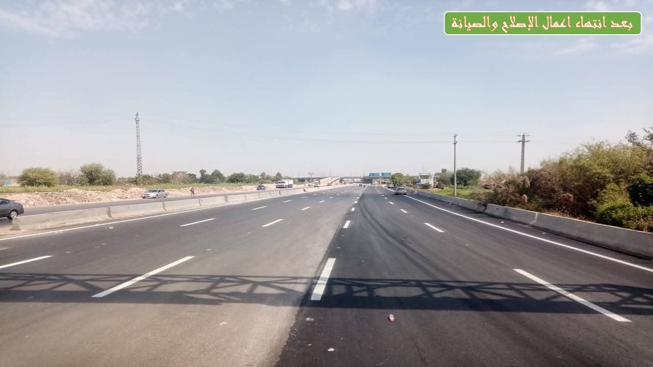 إعادة فتح حركة المرور باتجاه القاهرة/ الإسكندرية بكوبري بنها على النيل على طريق الإسكندرية الزراعي