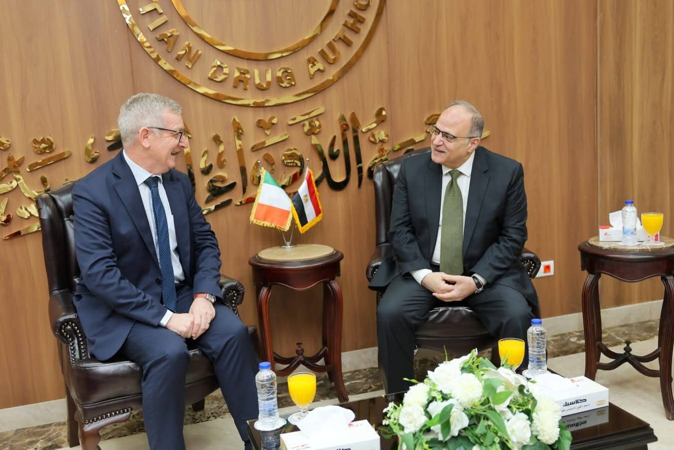 الغمراوي يستقبل سفير أيرلندا بالقاهرة لبحث تعزيز التعاون والاستثمار الدوائي المشترك