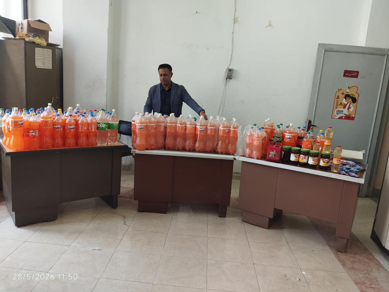 تموين الإسماعيلية يضبط كميات كبيرة من المياه الغازية والسلع الغذائية منتهية الصلاحية