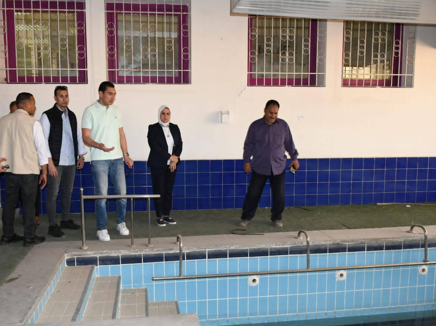 جوهر يتفقد أعمال تطوير مركز الطب الرياضي بمدينة نصر