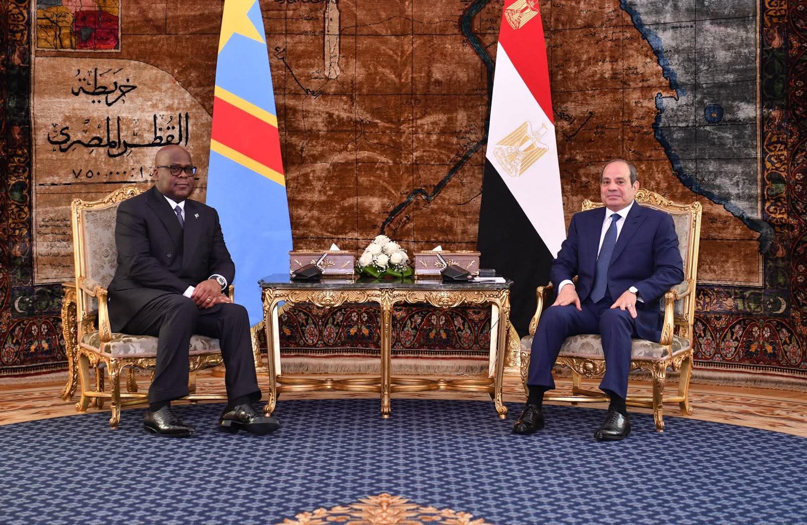 السيسي وتشيسيكيدي يشهدان توقيع اتفاقيات تعاون مشترك.. ومصر تؤكد دعمها لسيادة الكونغو واستقرار شرق البلاد