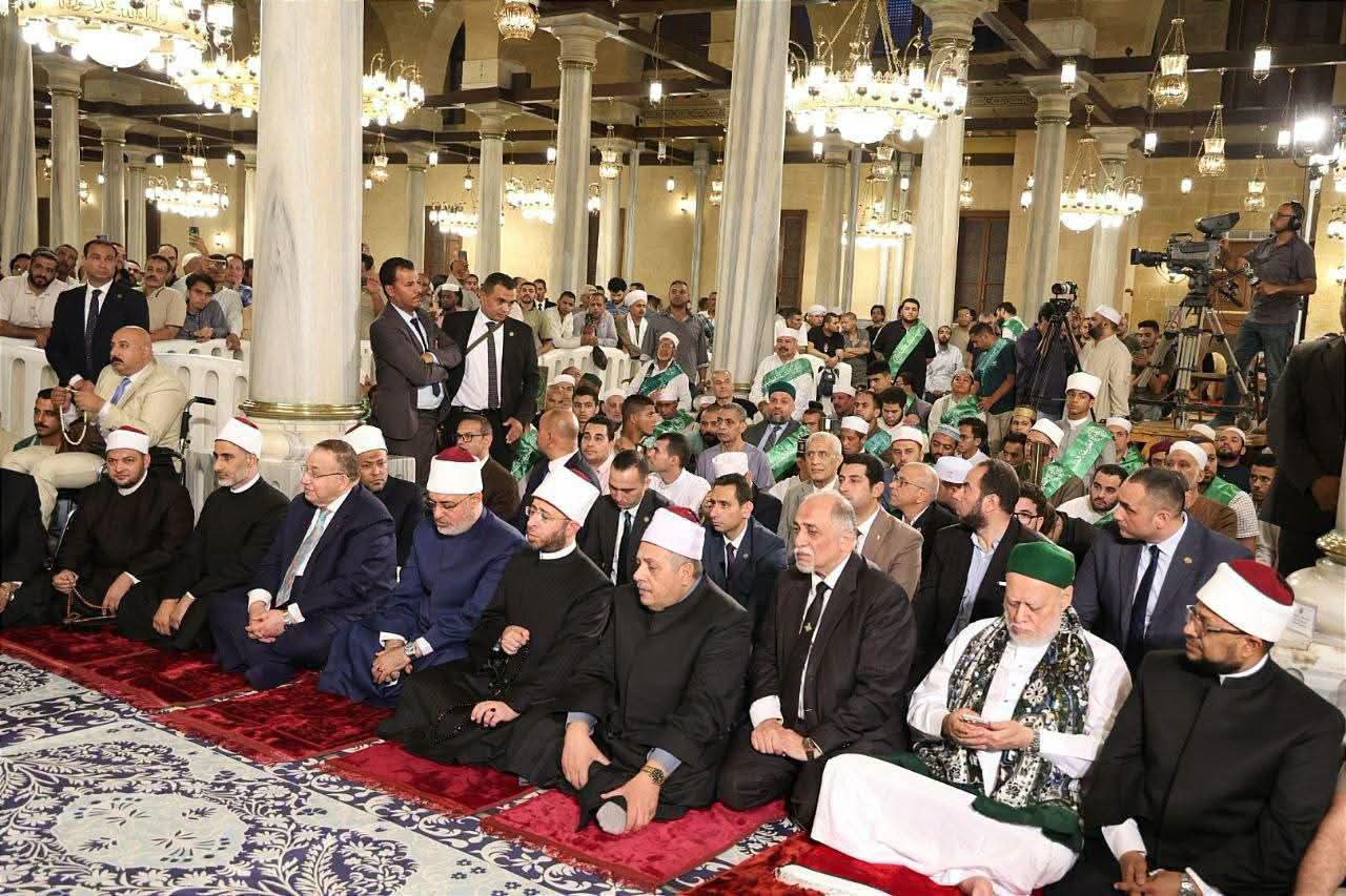وزير الأوقاف ووكيل الأزهر ومفتي الجمهورية ونقيب الأشراف يشاركون في احتفالية الطرق الصوفية بالعام الهجري الجديد