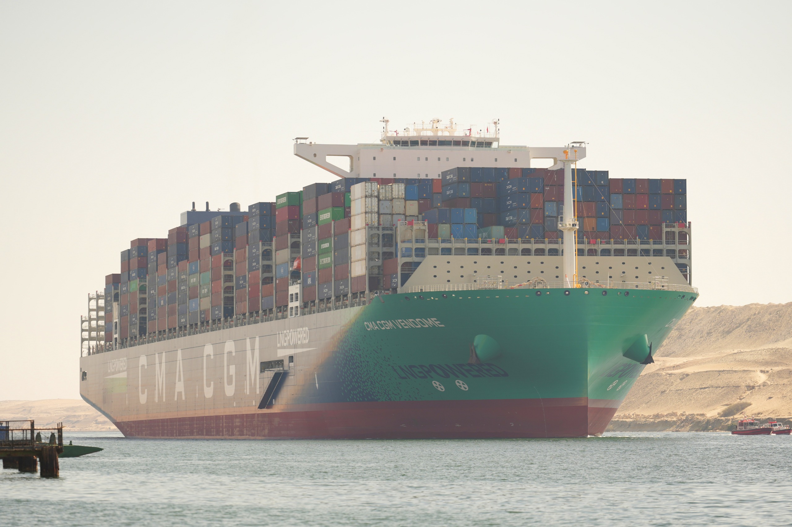 قناة السويس تشهد عبور سفينة الحاويات العملاقة CMA CGM VENDOME لأول مرة