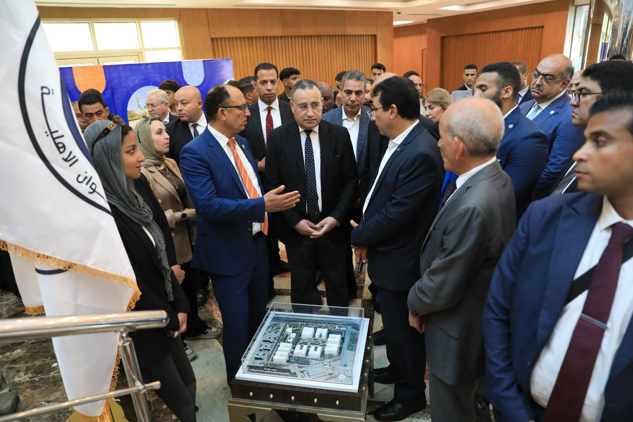قنصوة والقائم بأعمال رئيس جامعة حلوان الأهلية  يشهدان إطلاق منصة 