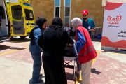الدفعة 61 من الجرحى والمصابين الفلسطينيين تعبر معبر رفح برعاية من الهلال الأحمر المصري