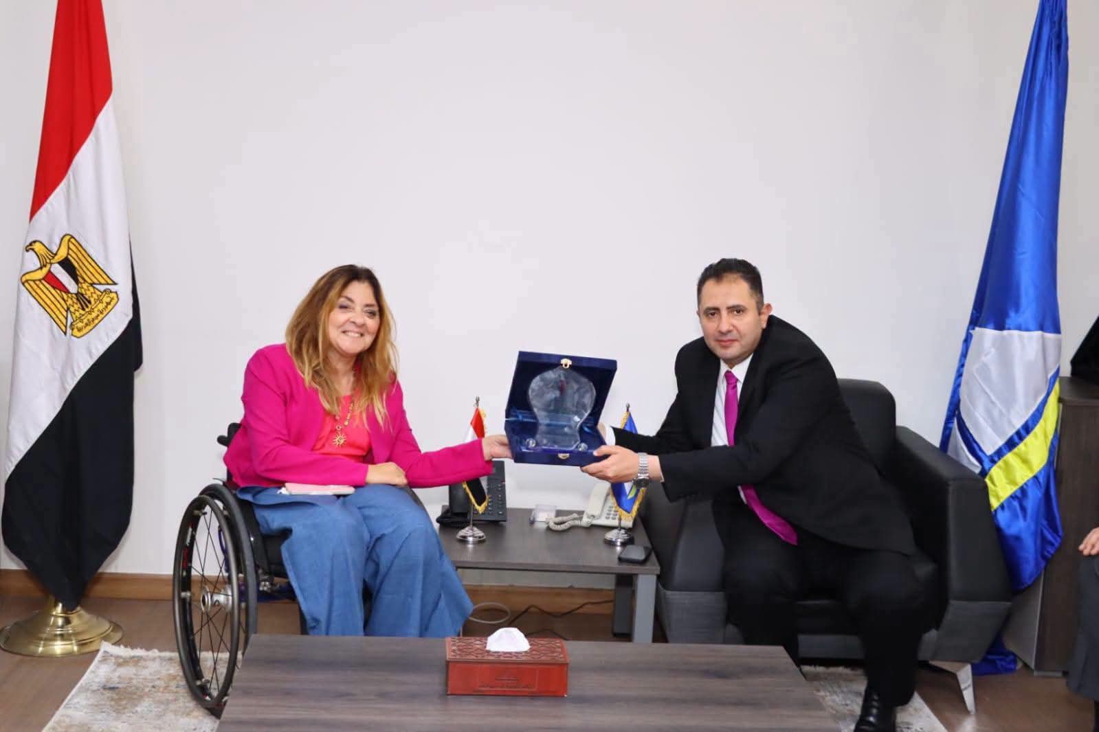 محافظ دمياط يستقبل المشرف العام على المجلس القومى للأشخاص ذوي الإعاقة في مستهل زيارتها للمحافظة