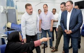 الرعاية الصحية ببورسعيد يستقبل المحافظ خلال جولته التفقدية بمستشفى