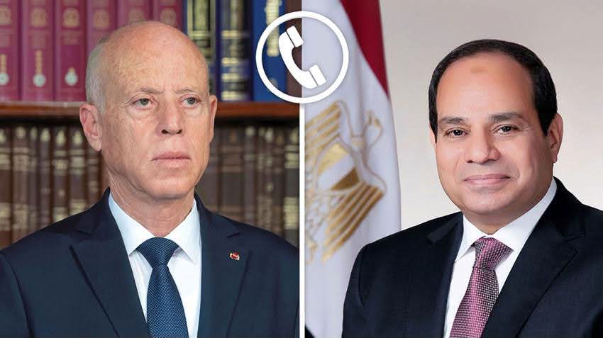 الرئيس السيسى يجري اتصالا هاتفيا مع نظيره التونسي