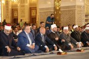 وزير الأوقاف ووكيل الأزهر ومحافظ القاهرة يؤدون الجمعة بمسجد مصر الكبير