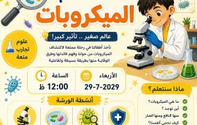 اكتشف عالم الميكروبات فى مكتبة مصر الجديدة للطفل غدا