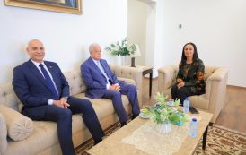 مرسى تلتقي مستشار رئيس الجمهورية للتنمية المحلية ورئيس جامعة مدينة السادات