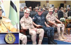 وزير الدفاع يشهد المرحلة النهائية من الرماية الصاروخية الليلية لقوات الدفاع الجوى