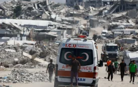 مسعفون: مقتل 9 فلسطينيين في غارة جوية إسرائيلية على مركز شرطة بغزة