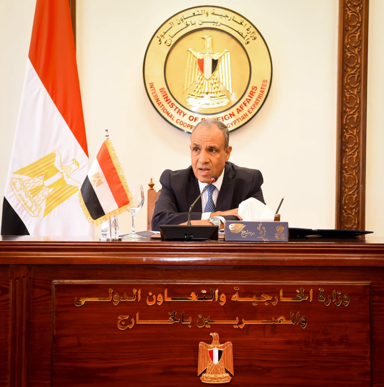 وزير الخارجية يلتقي رؤساء البعثات المصرية في الخارج